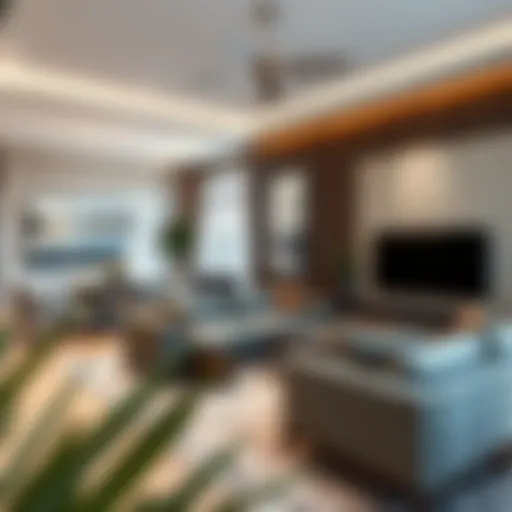 Elegant Living Space at Danube Homes Stylish living space interior of a Danube Home in Dubai