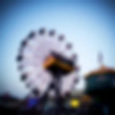 Thrilling Amusement Park Ride in Dubai An exhilarating amusement park ride capturing the thrill and excitement of Dubai's entertainment offerings.