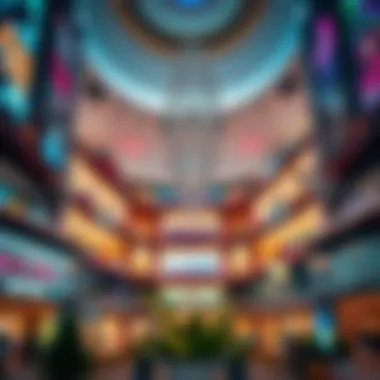 Luxury Shopping Mall in Dubai A stunning view of a luxury shopping mall in Dubai showcasing its architectural brilliance and vibrant atmosphere.