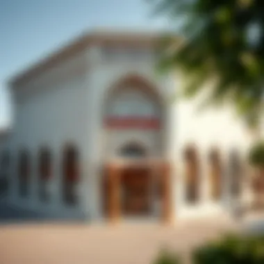 Architecture of Dubai Islamic Bank Al Zahia branch emphasizing unique design