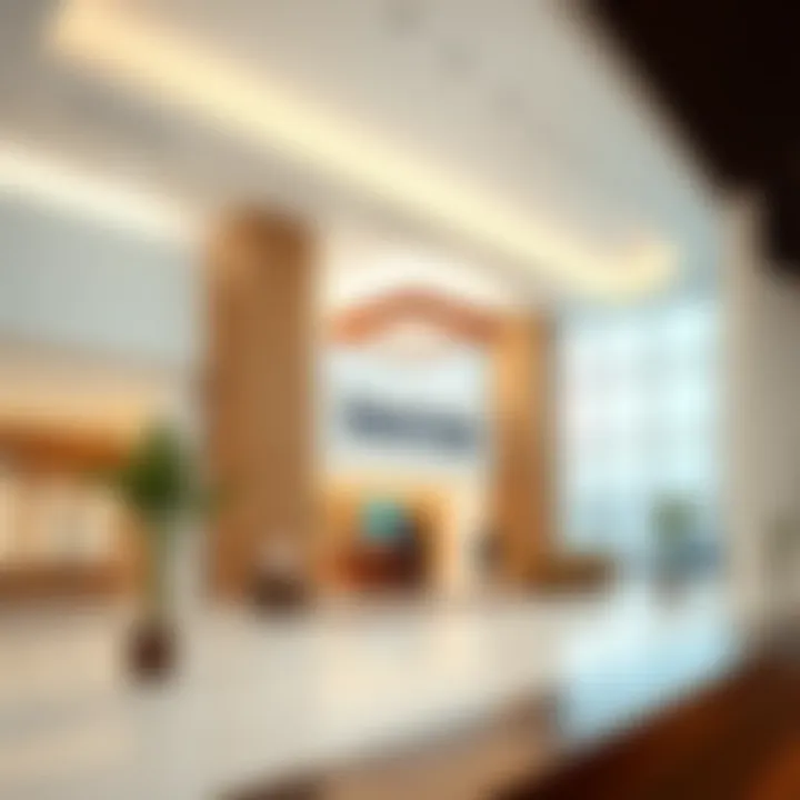 Interior view of Dubai Islamic Bank Al Zahia branch showcasing modern design