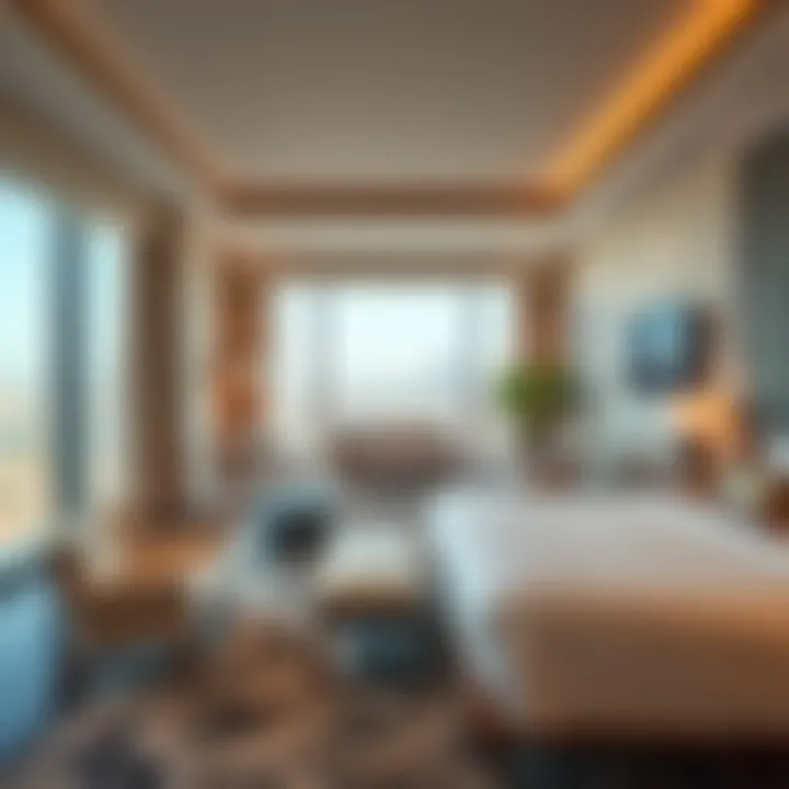 Well-designed suite featuring elegant furnishings and stunning views