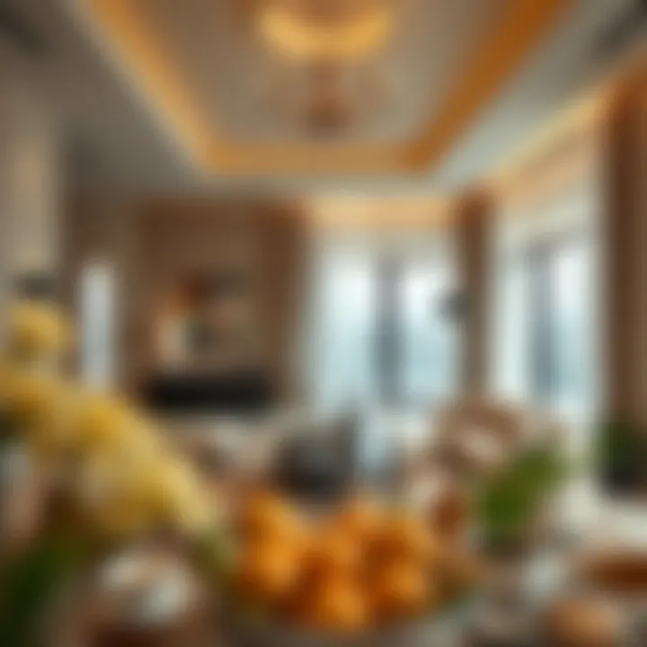 Luxurious interior design of a living space in Ellington Villas