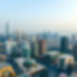 Aerial view of Dubai skyline showcasing real estate properties