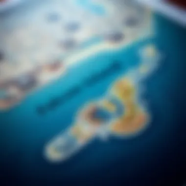 Strategic location map highlighting Falcon Island within Dubai