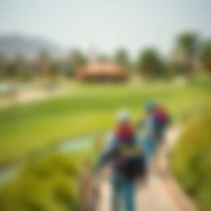 Visitors engaged in outdoor activities at Hatta Park