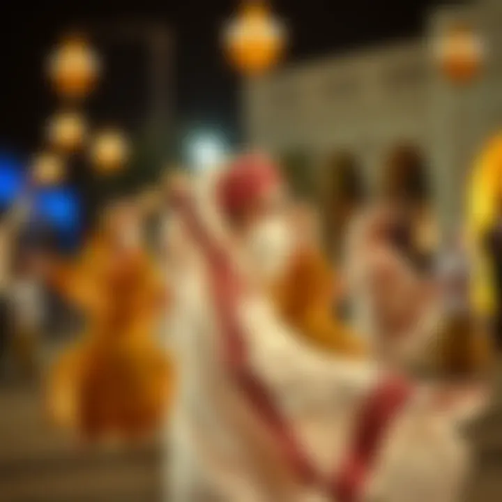Cultural festivities showcasing traditional Emirati dance during public holidays