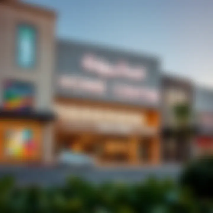 Exterior view of Reem Mall with Home Centre signage