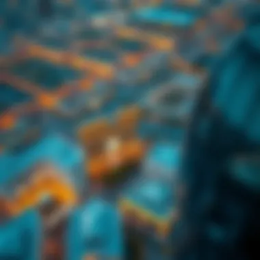 Aerial view showcasing the strategic location of Hoshi in Sharjah.