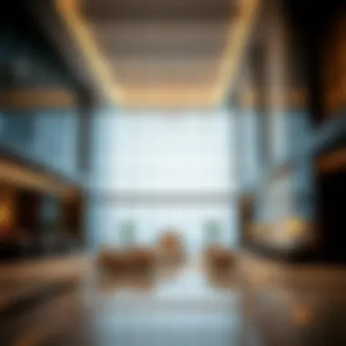 Elegant hotel lobby with modern design