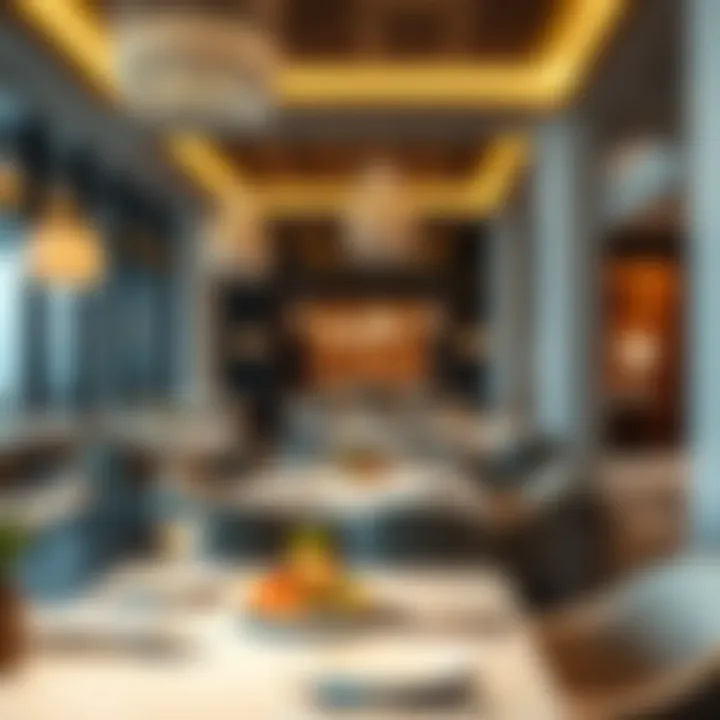 Dining area with gourmet cuisine at a JBR hotel