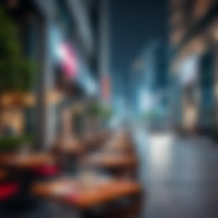 Dining Scene in JLT Cluster Trendy cafes and restaurants lining the streets of JLT