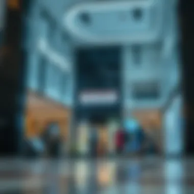 Technology Integration in Khan Stores A modern Khan store incorporating technology in its retail approach