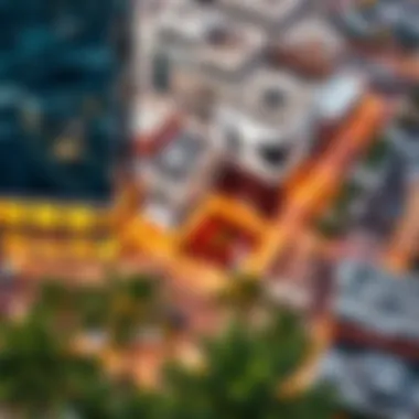 Lulu Center's Strategic Position on Salam Street Aerial view of Salam Street highlighting Lulu Center's location