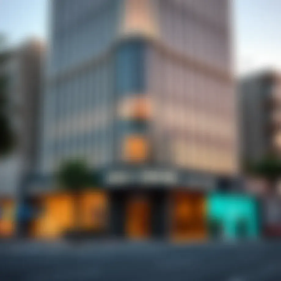 Exterior view of Lulu Center showcasing modern architecture