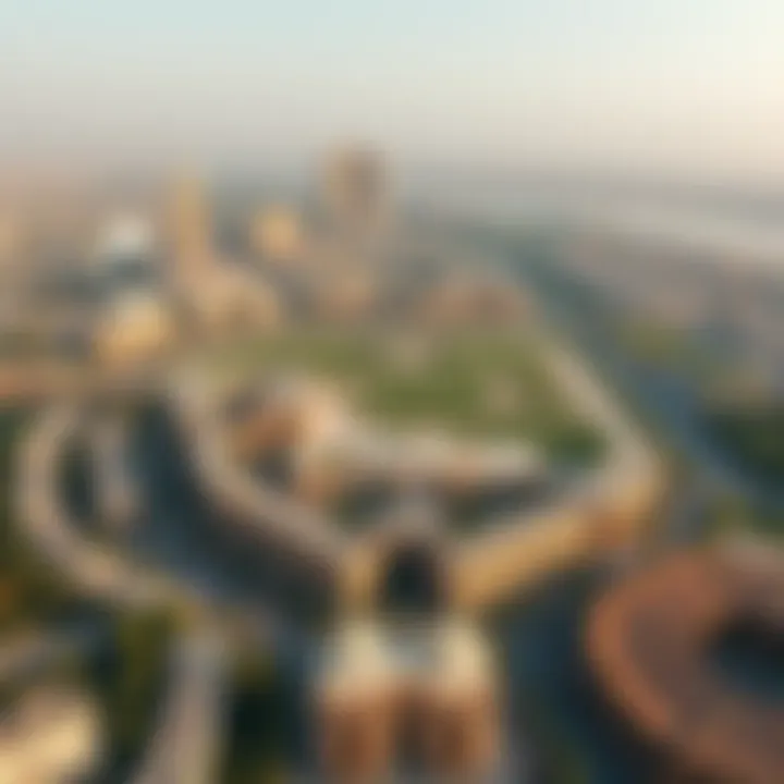 Aerial view of Mankhool Park with surrounding urban development