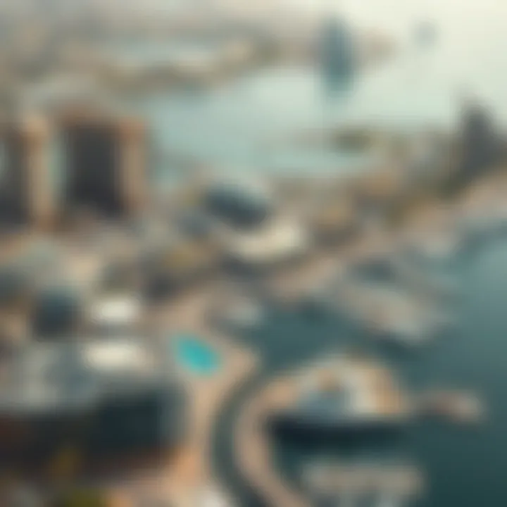 Aerial View of Marina City's Strategic Layout An aerial view of Marina City highlighting its strategic location and layout