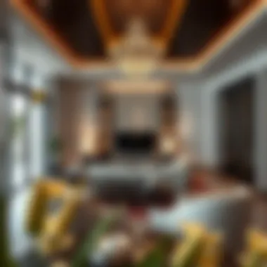 Luxurious Interiors of Mazaya 31 Interior of a property in Mazaya 31 emphasizing luxury living