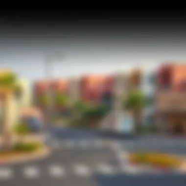 Vibrant Neighborhood Surrounding Mazaya 31 Vibrant neighborhood around Mazaya 31 featuring nearby amenities