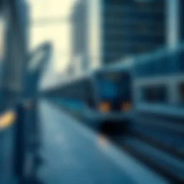 Dubai Metro: A Journey Through the City Dubai Metro train navigating through urban landscape