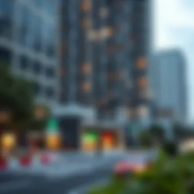 Map highlighting key amenities near Mina Road