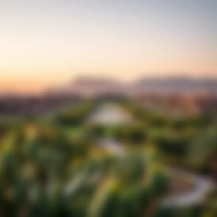 Landscaped surroundings of Muraba emphasizing green spaces