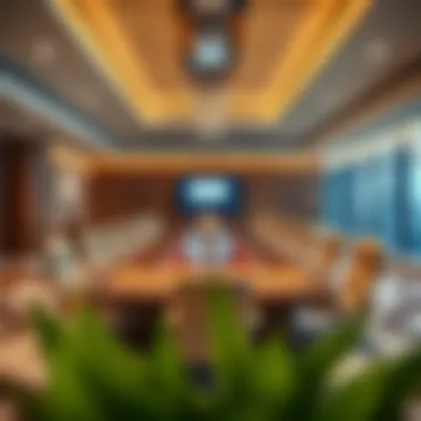 Business conference room equipped with modern facilities