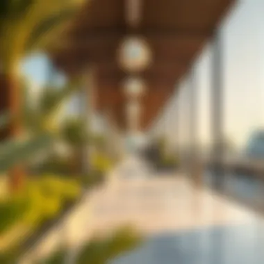 Visual representation of environmental considerations implemented at the cruise terminal