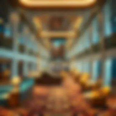 Interior view of the terminal highlighting luxurious amenities and passenger facilities