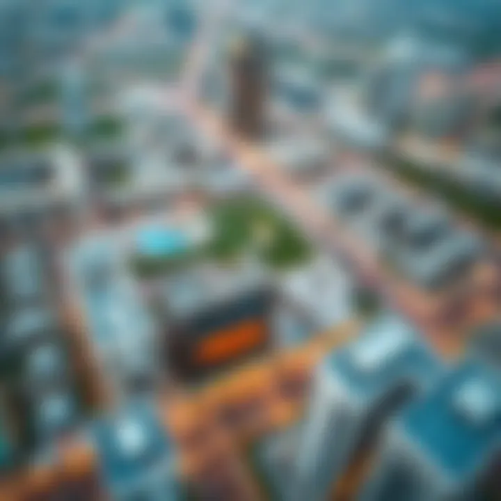 Aerial view of Arjan highlighting the strategic location of Priva Living