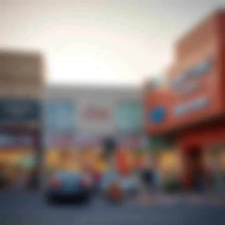 Diverse Shopfronts in Al Qusais Vibrant storefronts in Al Qusais showcasing diverse business opportunities