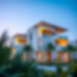 Stunning exterior view of Sarai Villas showcasing modern architecture