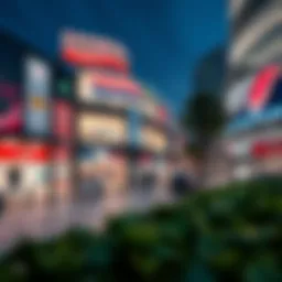 Vibrant shopping district in Al Barsha