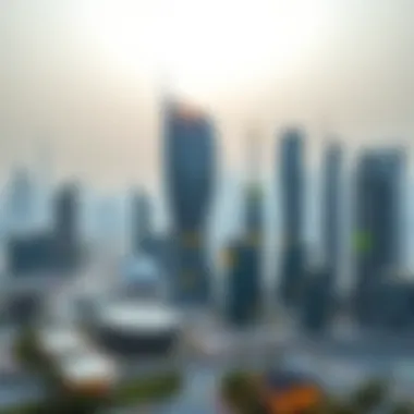 Tech Integration in Dubai's Urban Landscape An overview of Dubai's skyline with technological elements