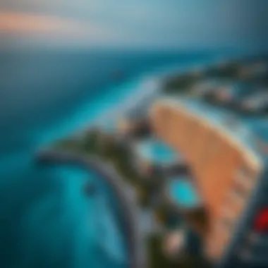 Aerial View of Sobha Seahaven Stunning aerial view of Sobha Seahaven showcasing its architectural design