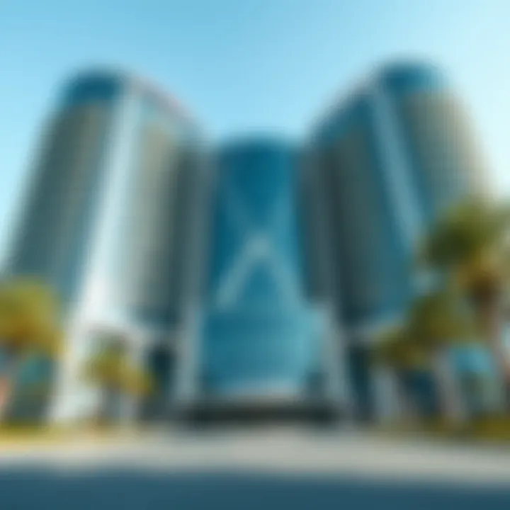 Exterior view of 51 Tower showcasing its unique architectural design