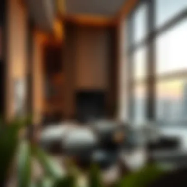 Luxury living space within 51 Tower highlighting modern interiors