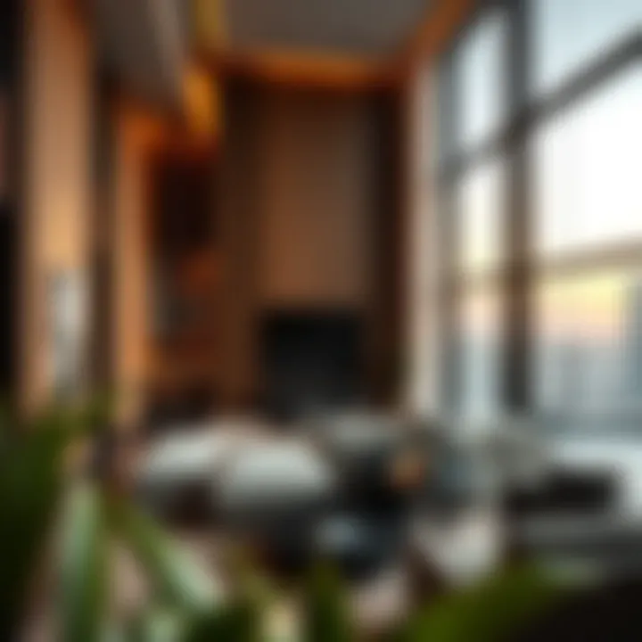 Luxury living space within 51 Tower highlighting modern interiors