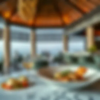 Gourmet dining experience within the resort's restaurant