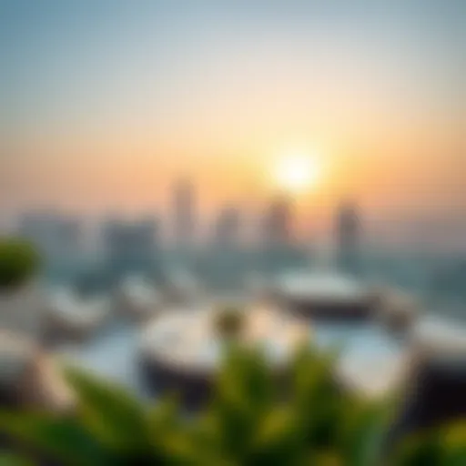 Luxurious Penthouse Terrace with Stunning City View Luxurious penthouse terrace with city view