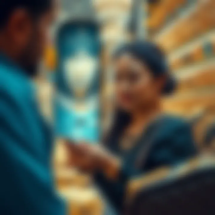 A shopper admiring a selection of luxurious gold pieces