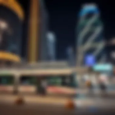 Transport Links in Bur Dubai Transport links in Bur Dubai, featuring the metro and bus system