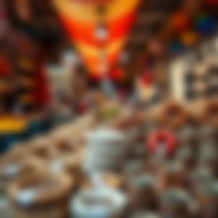 A close-up of unique local products that reflect cultural diversity in the city.