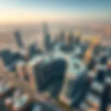 Aerial view of a modern megamall in Dubai