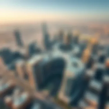 Aerial view of a modern megamall in Dubai