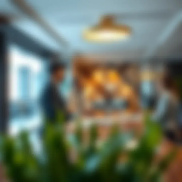 Market Trends Discussion Real estate agents discussing market trends in an office