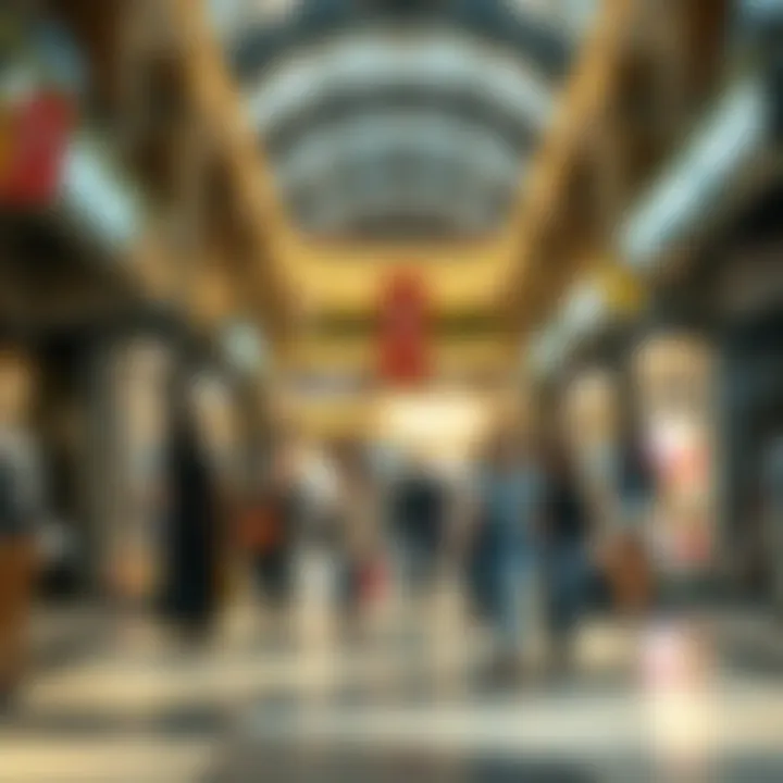 A bustling shopping scene with shoppers enjoying discounts