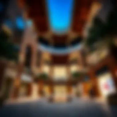 An upscale outlet store with modern architecture