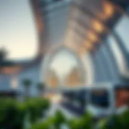 A stunning view of the Garden Metro Station showcasing its modern architecture