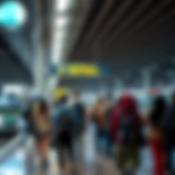 A bustling scene of commuters utilizing the Garden Metro Station